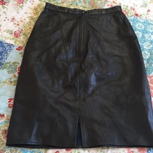 Vintage leather skirt